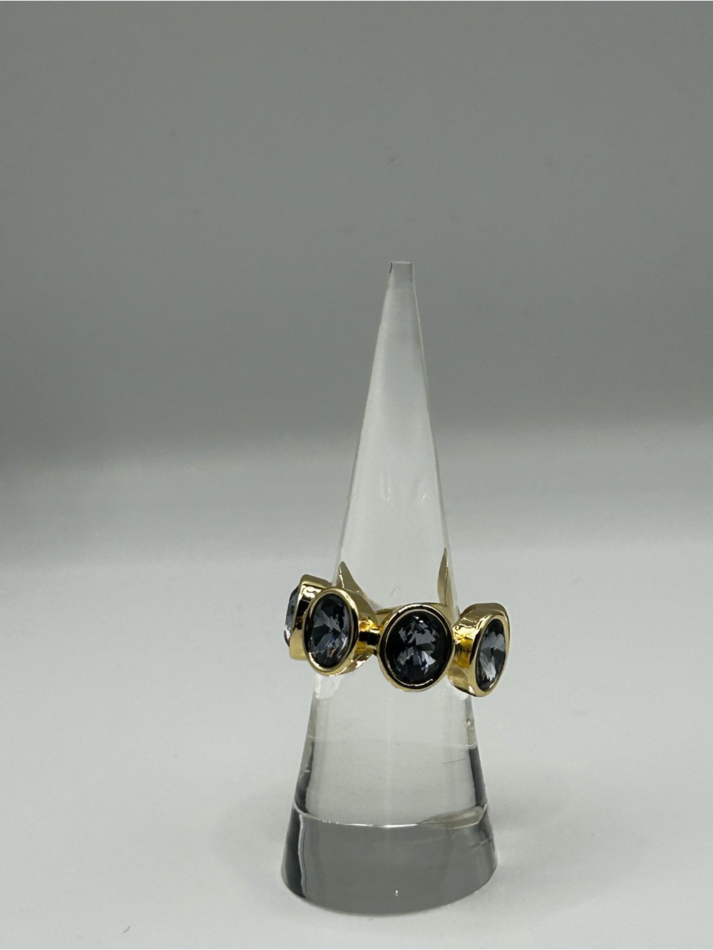 Gold-Plated Ring with Blue stones